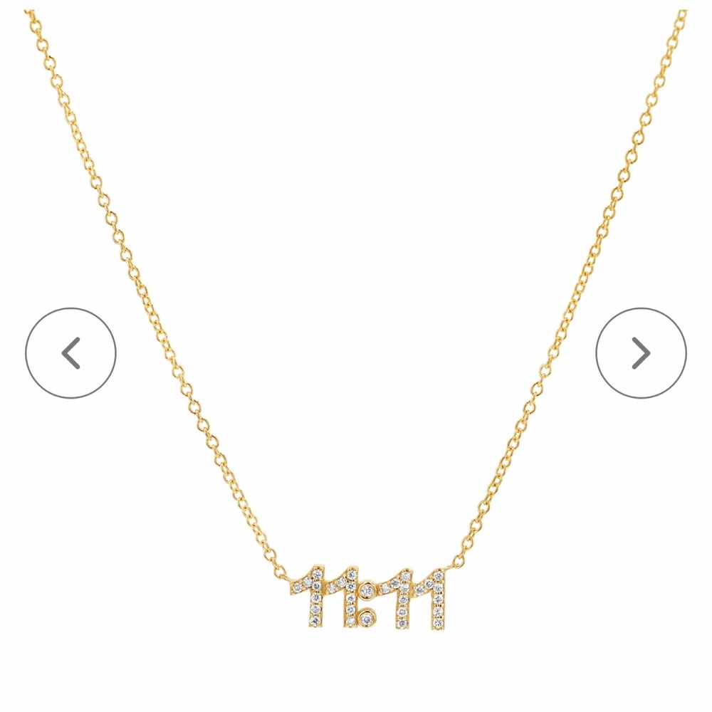 ❌ SOLD ❌ Babygold 11:11 Diamond Necklace 14k